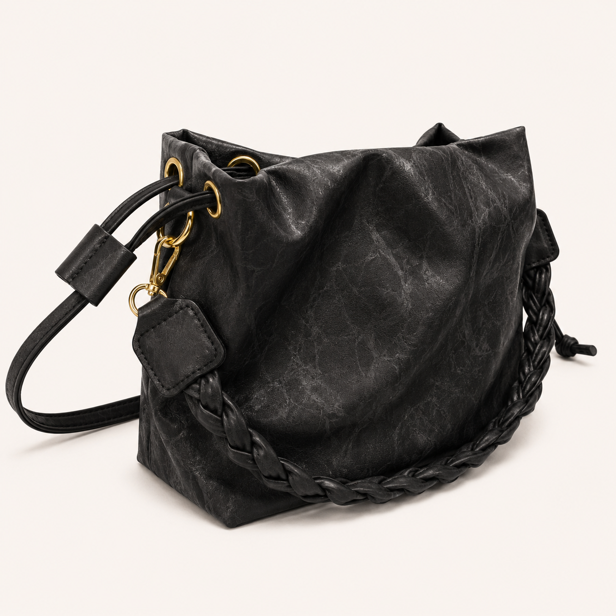 BOLSO ÉLOISE SOFT — TERCIOPELO NEGRO