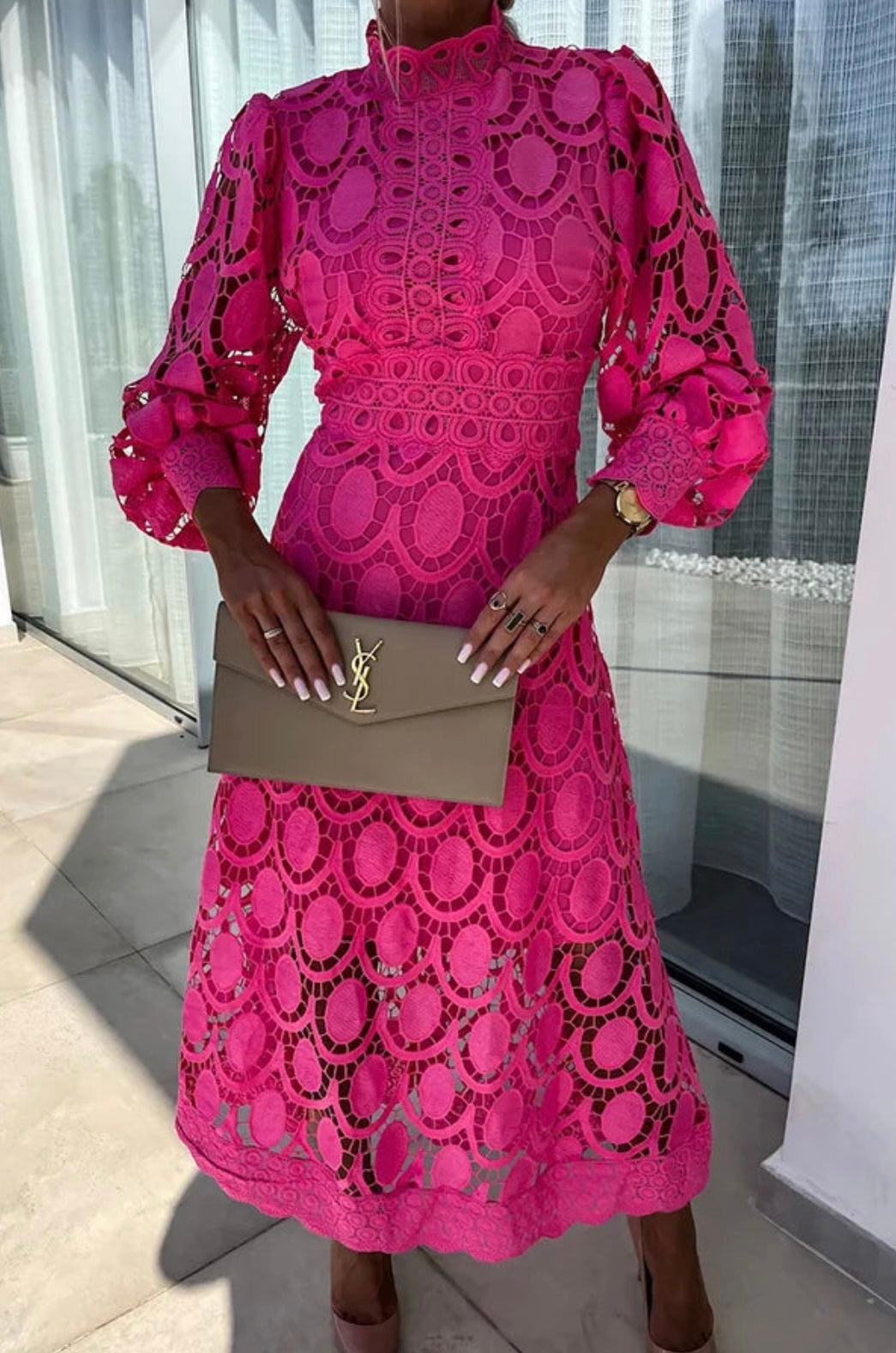 ELOISE™ | VESTIDO MIDI DE ENCAJE ELEGANTE