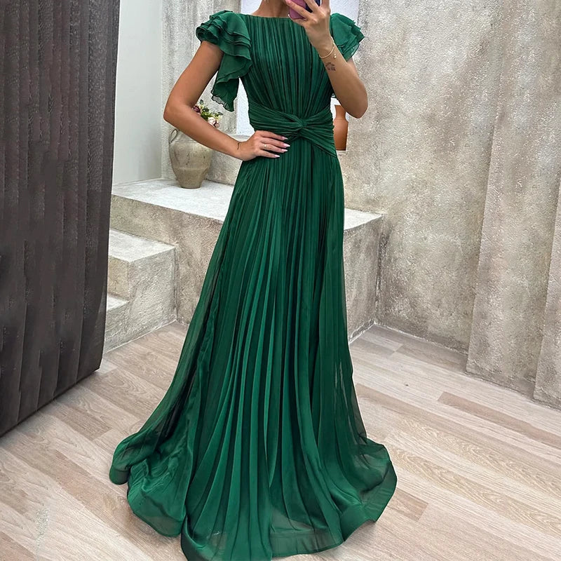 RORY | VESTIDO DE NOCHE PLISADO