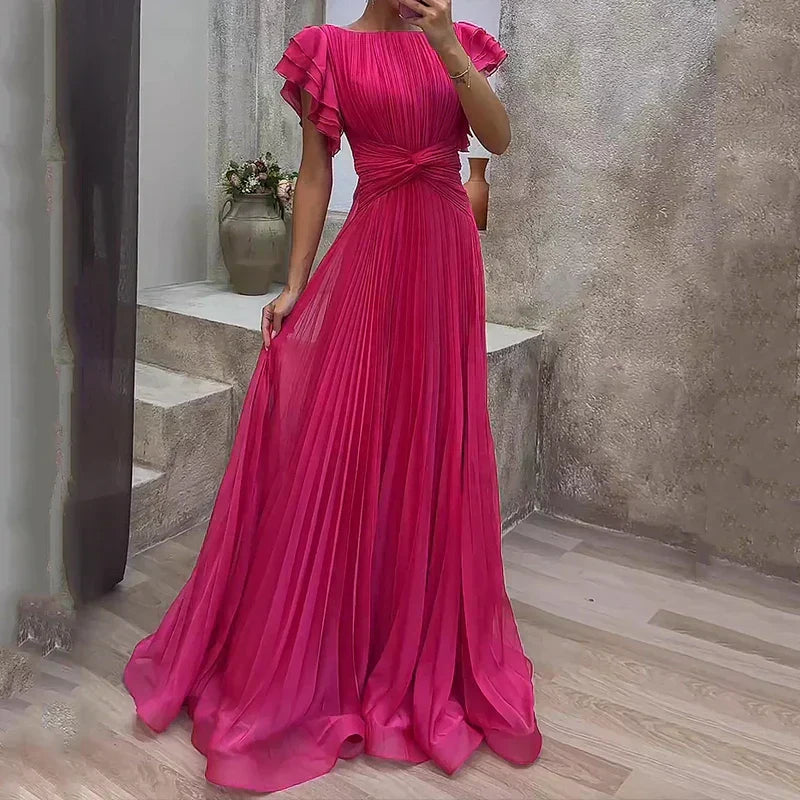 RORY | VESTIDO DE NOCHE PLISADO