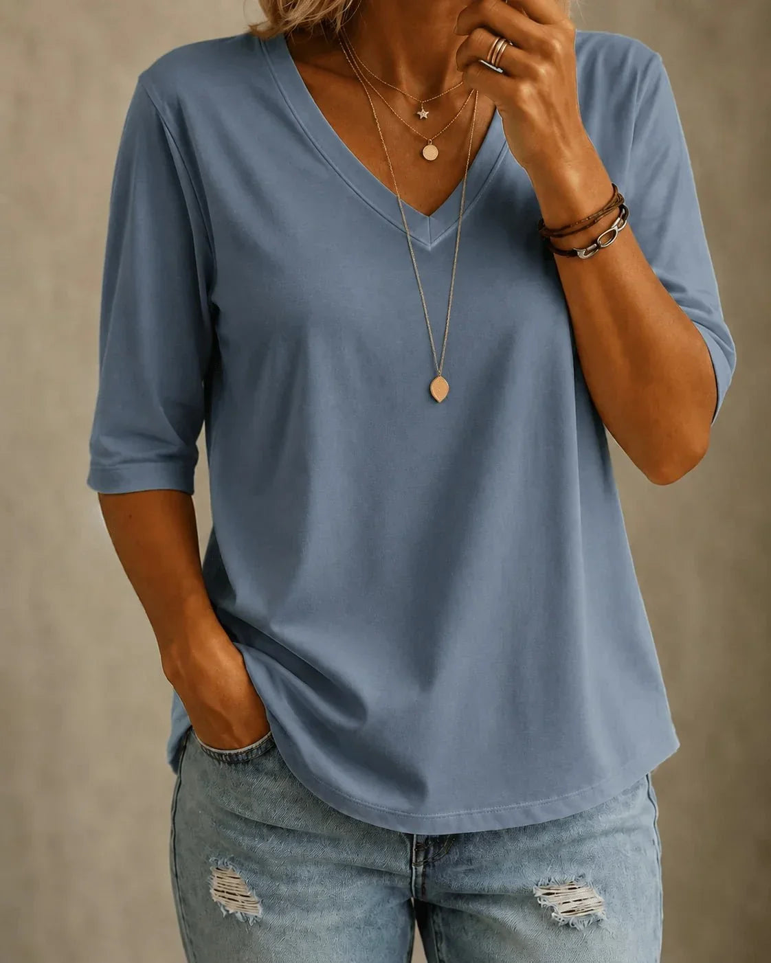 Maris | Classic V-Neck Tee