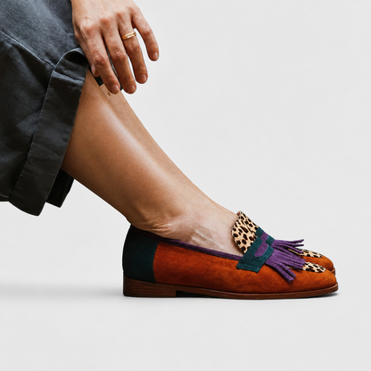 FALLON™ | MOCASINES LEOPARDO MARRÓN