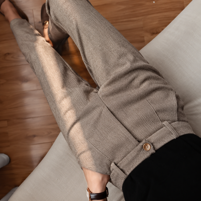 Pantalones de Corte Sastre en Pura Lana Elegante