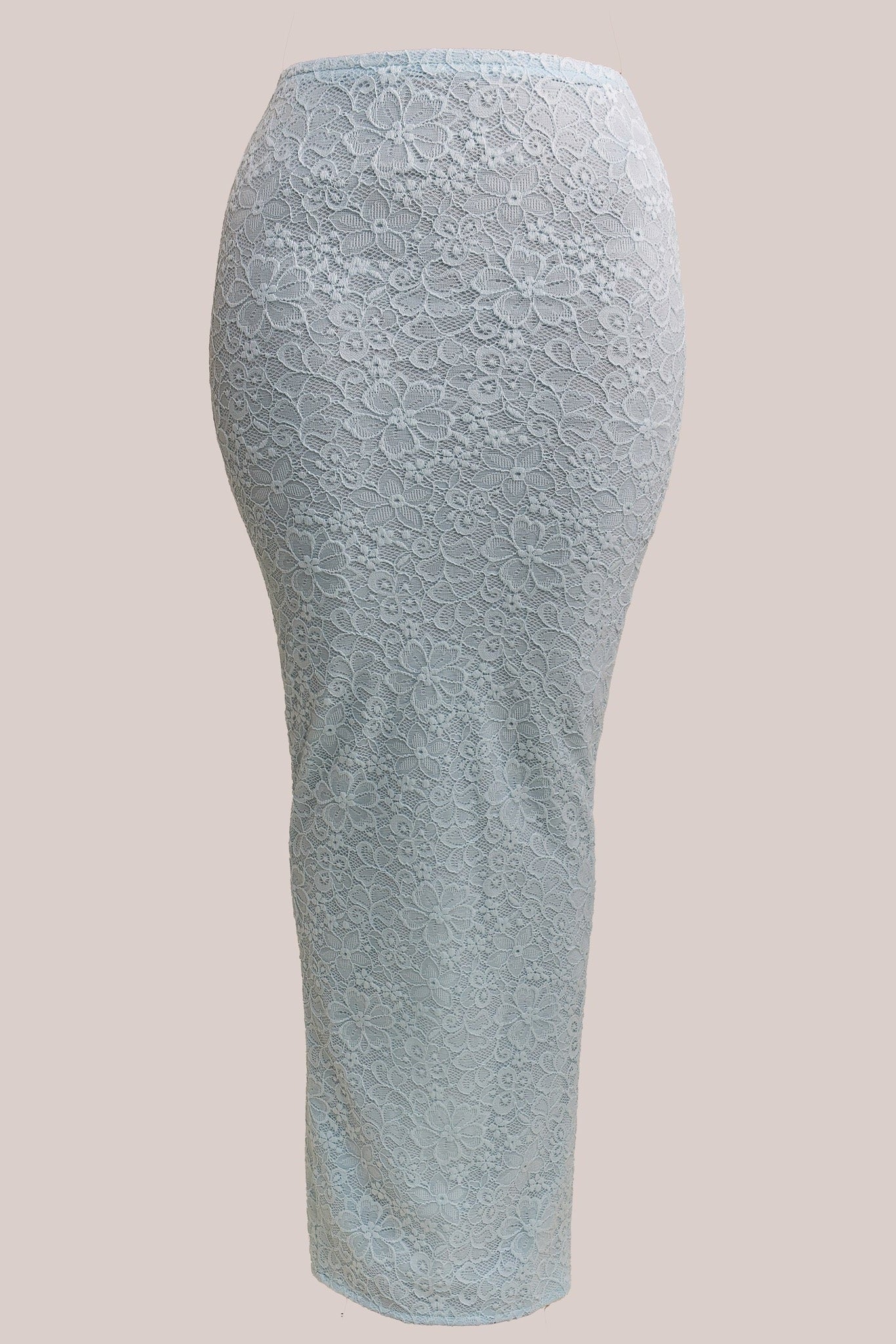Conjunto Largo con Corsé de Encaje Ajustado en Azul