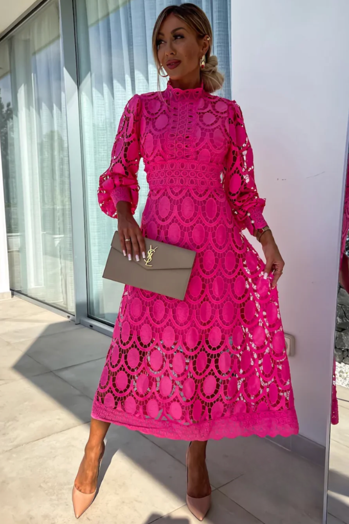 ELOISE™ | VESTIDO MIDI DE ENCAJE ELEGANTE