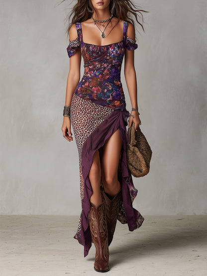 Vestido largo «Urbano Nómada» con Estampado de Leopardo