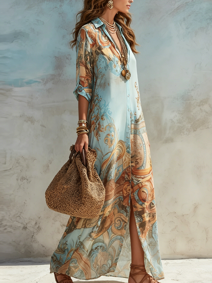 Serena | Vestido Camisero Estilo Mediterráneo