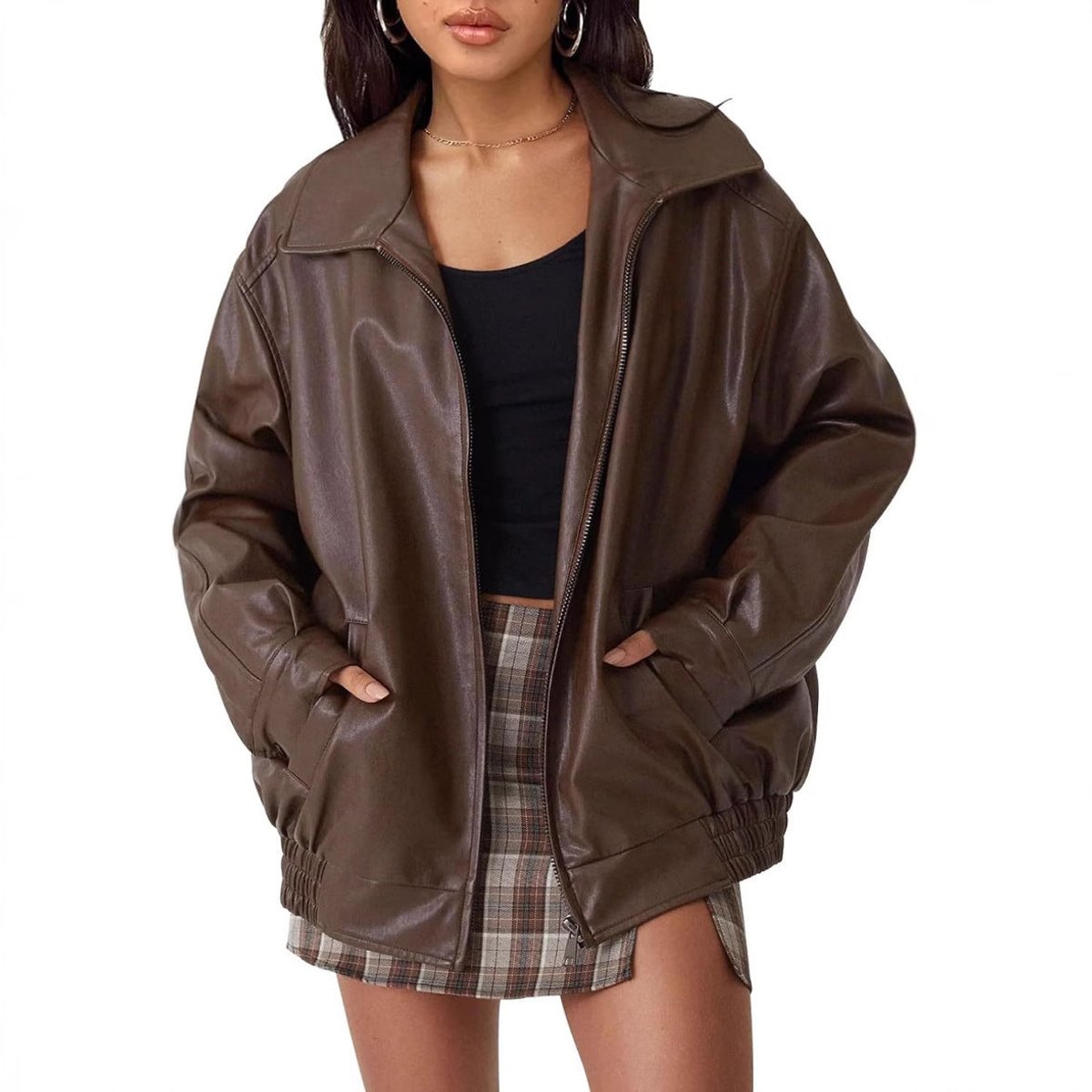 Nicola | Chaqueta Bomber Holgada con Cremallera